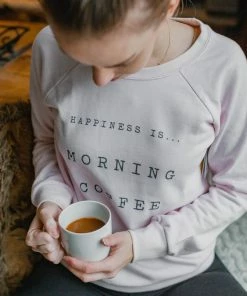 Happiness Is... Women's Morning Coffee Sweatshirt - Ballet Pink -Adidas Shop f72630