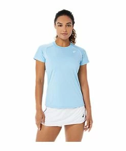 Asics Women's Court Piping Shirt - Arctic Blue -Adidas Shop f79408