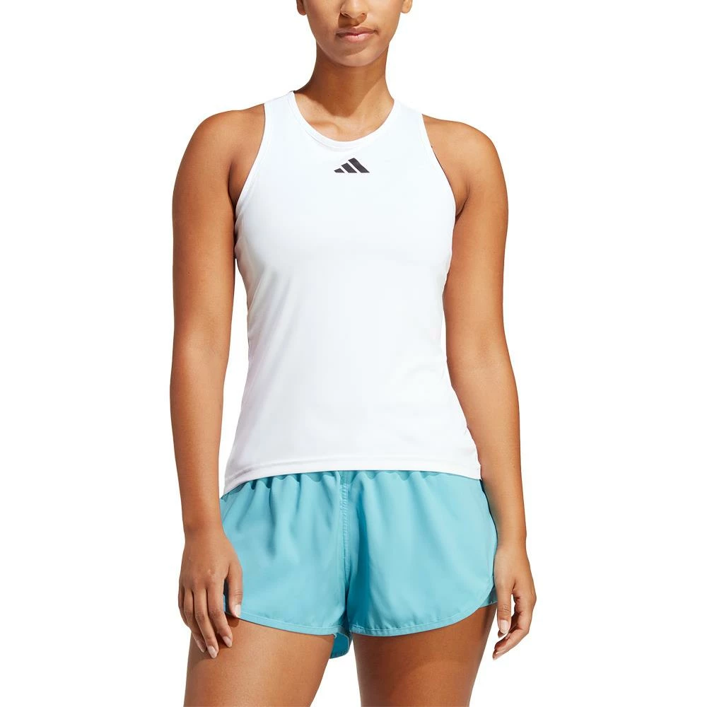 Adidas Women's Club Tank - White 3 Adidas Women's Club Tank - White - Image 3
