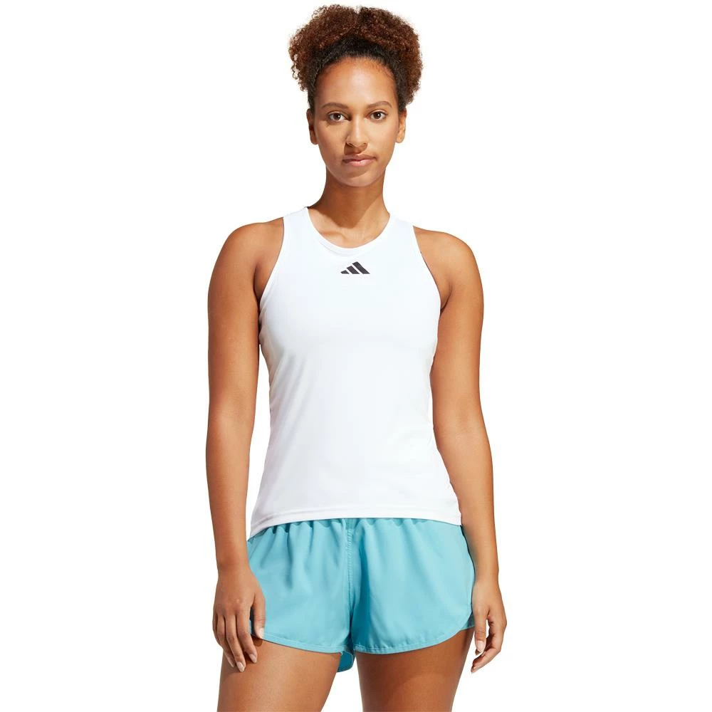 Adidas Women's Club Tank - White 2 Adidas Women's Club Tank - White - Image 2