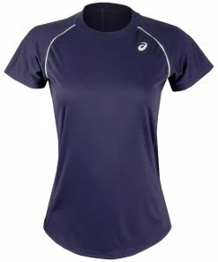 Asics Women's Short Sleeve Piping Tee - Peacoat
