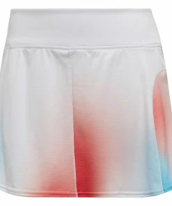 Adidas Women's Melbourne Match Skirt - White/Vivid Red