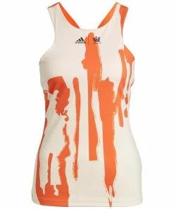Adidas Women's Thebe Magugu New York Y-Back Tank - Impact Orange/Ercu Tint